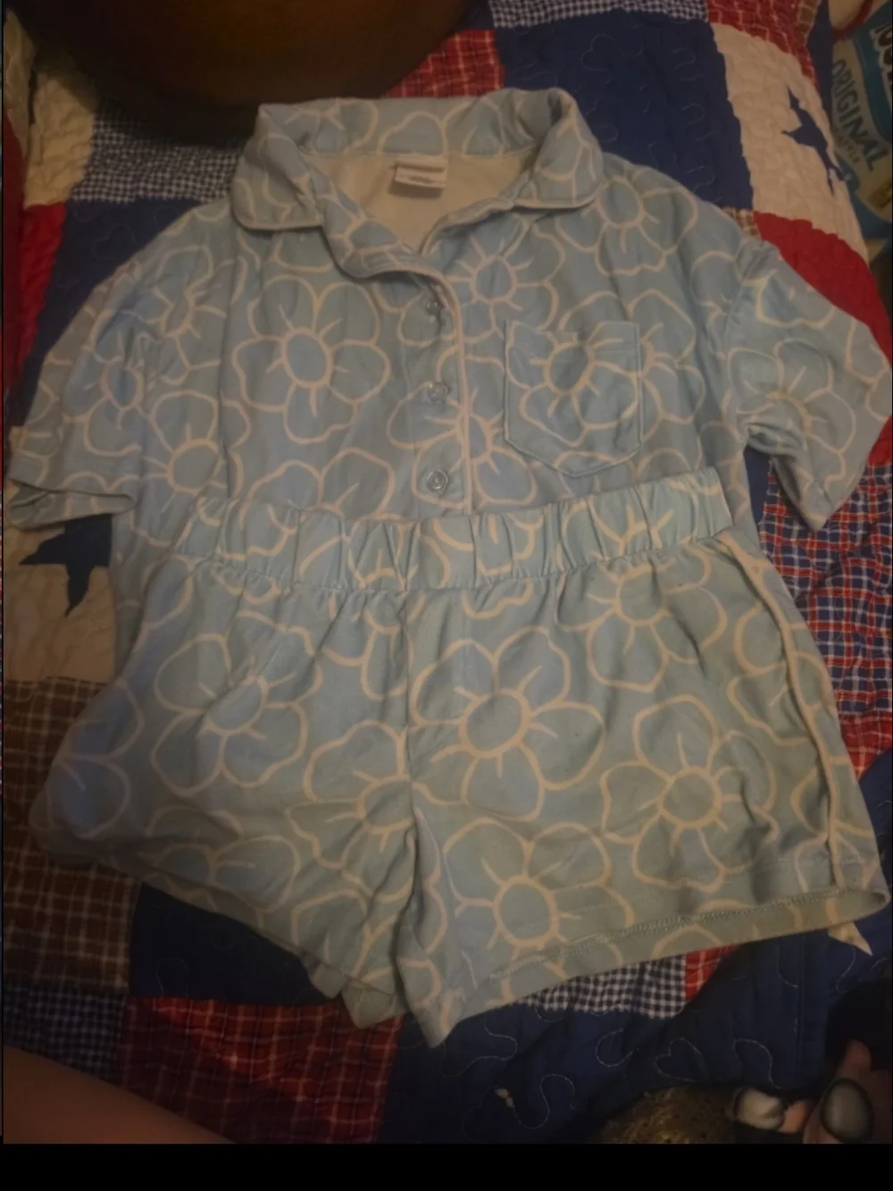 art class Floral Kids Pajama Set - Black, Light Blue, Yellow, Pink